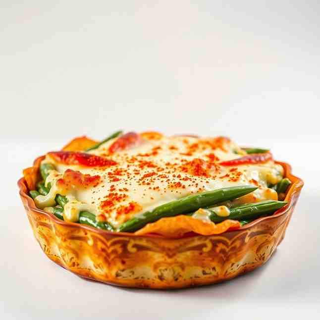 Hungarian Green Bean Casserole with Cheese - Rakott Zöldbab